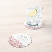 18th Birthday Pink Carnation January Birth Flower ペーパーコースター (インサイチュ)