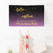 18th birthday purple black hello 18スクリプト名 横断幕 (インサイチュ)