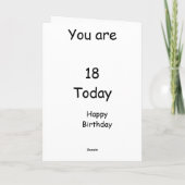 18th Birthday – Roman Numeral XVIII Ancient Rome カード (裏面)