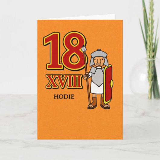 18th Birthday – Roman Numeral XVIII Ancient Rome カード (正面)