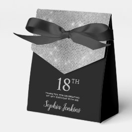 18th Birthday Silver Thank You Favor Box フェイバーボックス