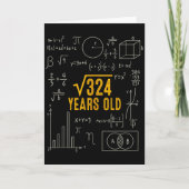 18th Birthday Square Root Of 324 Love Math 18 Year カード (正面)
