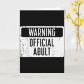 18th Birthday Warning Adult 18 Years Old Women Men カード (黄色い花)