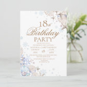 18th Birthday Winter Beach Shells Party 招待状 (スタンド正面)
