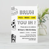 18th Bruh，あなたには誕生日10代のボーイおもしろい 招待状 (スタンド正面)