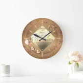 18th Cat's Anniversary 結婚 Wall Clock ラージ壁時計 (ホーム)