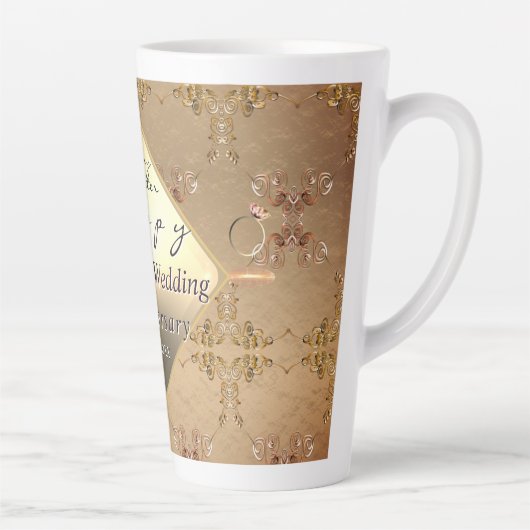 18th Cat's Eye Wedding Anniversary  カフェラテマグ (右)