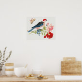 18th Century Vintage Birds, Flowers & Butterflies ポスター (キッチン)