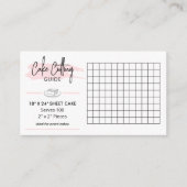 18x24インチ長方形ケーキ切断ガイド2x2サービング エンクロージャーカード (正面)