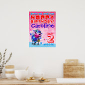 18x24インチGiggleBellies Kissy誕生日ポスタモーー ポスター (キッチン)