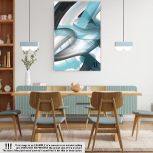 18x24インチTrend Stormy海抽象芸術アートキャンバスブルー キャンバスプリント