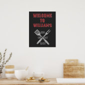 18x24バックヤードBBQバースデーパーティーウェルカムサイン ポスター (キッチン)