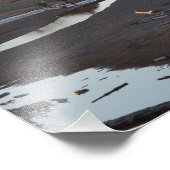 18x24太平洋ビーチ上のルビー海 フォトプリント            (角)