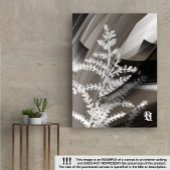 18x24"テラの優しいささやき 抽象的なブラウンの花 キャンバスプリント