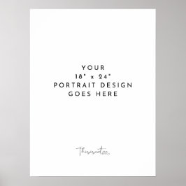 18x24" Portrait Vertical Template Poster ポスター