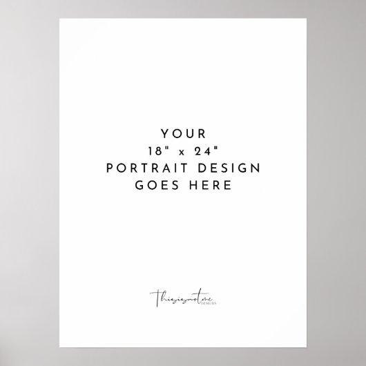 18x24" Portrait Vertical Template Poster ポスター (正面)