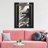 18x24"Terra’s Tender Whisper Abstract Brown Flower キャンバスプリント (インサイチュ (リビング))