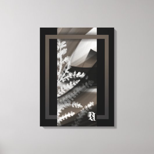 18x24"Terra’s Tender Whisper Abstract Brown Flower キャンバスプリント (正面)