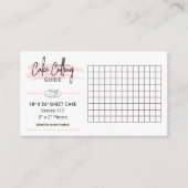 18x26インチ長方形ケーキ切断ガイド2x2サービング エンクロージャーカード (正面)