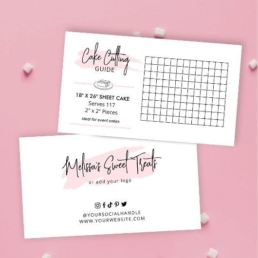 18x26インチ長方形ケーキ切断ガイド2x2サービング エンクロージャーカード