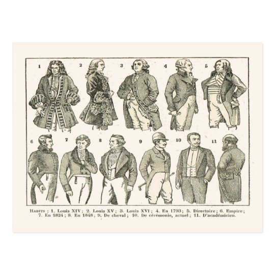 19世紀までのルイ14世からのファッション ポストカード Zazzle Co Jp