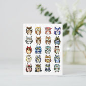 19と1 CatとOwls ポストカード (スタンド正面)