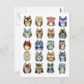 19と1 CatとOwls ポストカード (正面/裏面)