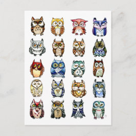 19と1 CatとOwls ポストカード