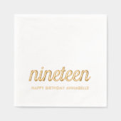 19エレガント誕生日ゴモダンールナプキンス 箔ナプキン (正面)