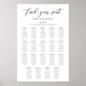 19テーブエレガントル席の座席表を見つける ポスター (正面)