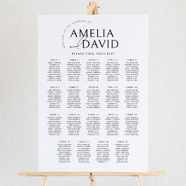 19テーブモダンルウェルカムシーティングチャート ポスター