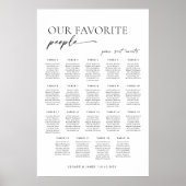 19テーブモダンルウェルカムシーティングチャート ポスター (正面)