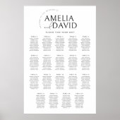 19テーブモダンルウェルカムシーティングチャート ポスター (正面)