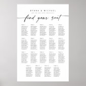 19テーブモダンル席の座席表を見つける ポスター (正面)