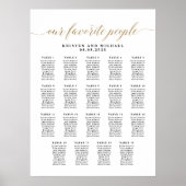 19テーブルのお気に入りの座席表を分類する ポスター (正面)