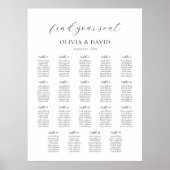 19テーブルシンプル席の座席表の検索 ポスター (正面)