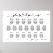 19テーブルモダン席の座席表を見つける ポスター (正面)