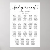 19テーブル席の座席表を見つける ポスター (正面)