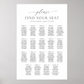 19テーブル席の座席表を見つける ポスター (正面)