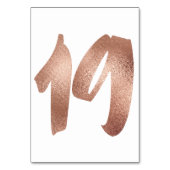 19テーブル番号白色メタリックピンクローズ金ゴールド テーブルナンバー (裏面)
