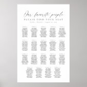 19テーブル私たちお気に入りのの人の座席表 ポスター (正面)