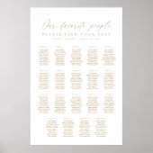 19テーブル私たちお気に入りのの人の座席表 ポスター (正面)