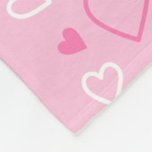 19パーソナライズされたフォトコラージュピンク、カスタム文字 フリースブランケット (角)