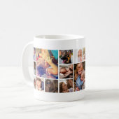 19パーソナライズされた角写真コラージュ コーヒーマグカップ (正面左)
