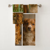 19フォトコラージュパーソナライズされたカスタム バスタオルセット (インサイチュ)