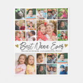 19モダンフォトコラージュ最高のナナ フリースブランケット (正面)