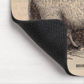 19世紀なプリントの高地のヒツジ マウスパッド (コーナー)