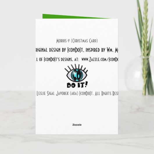 19世紀な博物学者の刺激を受けたなクリスマス シーズンカード (裏面)