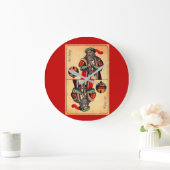 19世紀な占いカード第2 ラージ壁時計 (ホーム)