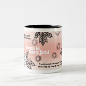 19世紀な日本人のデザインか翻訳のシャクヤク ツートーンマグカップ (中央)